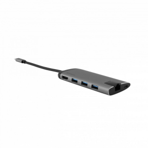 Verbatim 4 portos USB Hub + HDMI, Ethernet és SD slot szürke (49142)